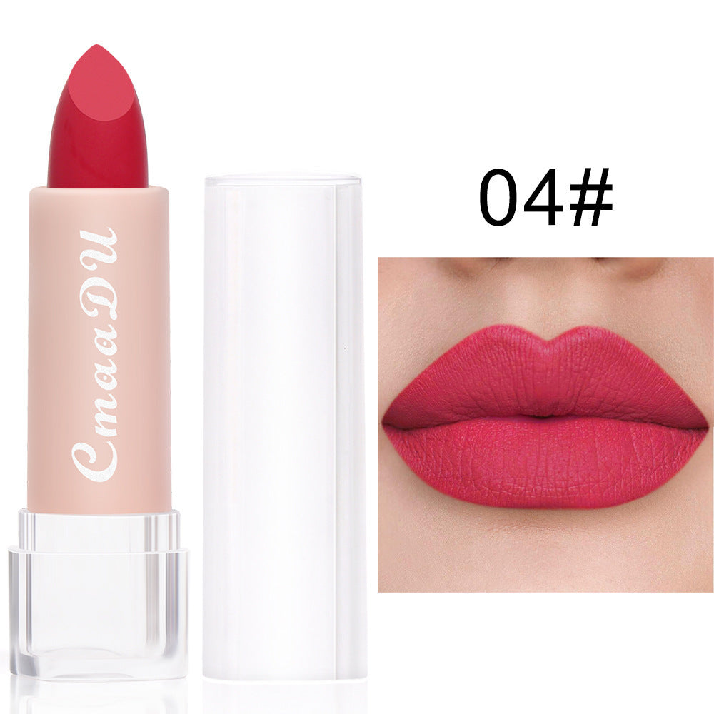 CmaaDu15 Color Matte Moisturizing Lipstick Waterproof Matte Lip Gloss