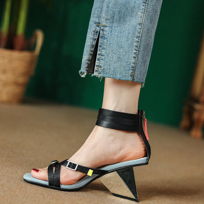 open toe heel