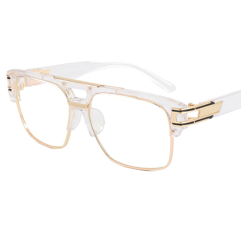 Fashionable sunglasses, transparent frame glasses, men&