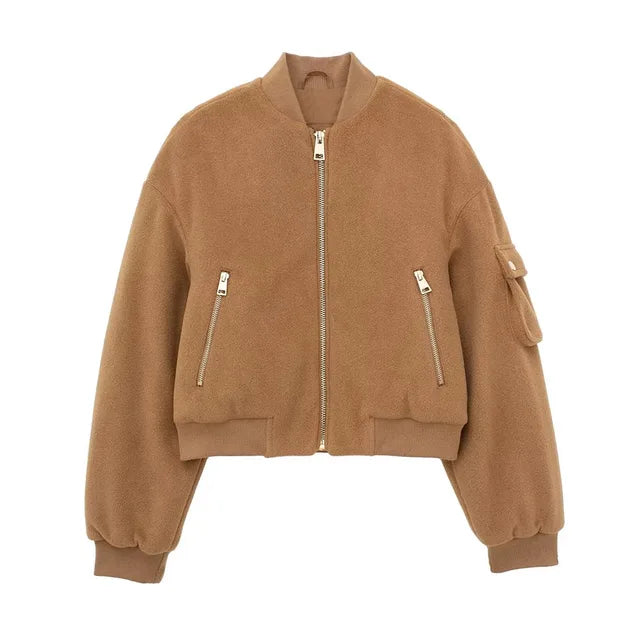 New two tone short pilot jacket casual jacket