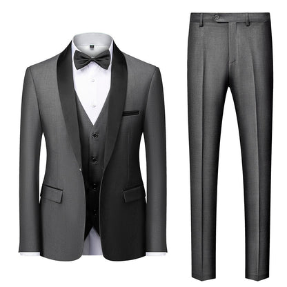 New Grooms men Men Wedding Suits Shawl Lapel Groom Tuxedos