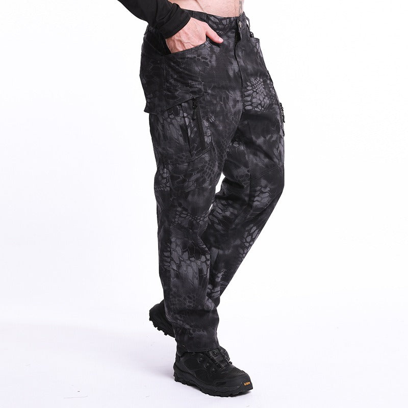 Outdoor Spring/Summer Thin Plaid Pants Camo Casual Pants Men&