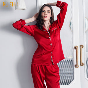 couple matching silk pijamas home clothing for man and women