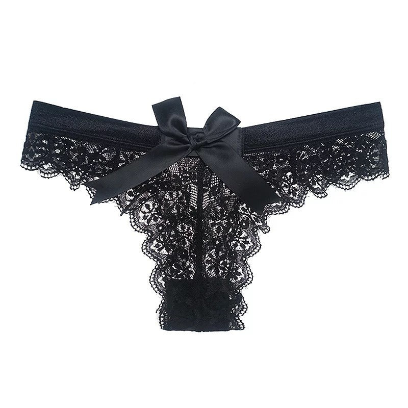 Lace underwear low waisted seamless pants breathable underwear bow tie