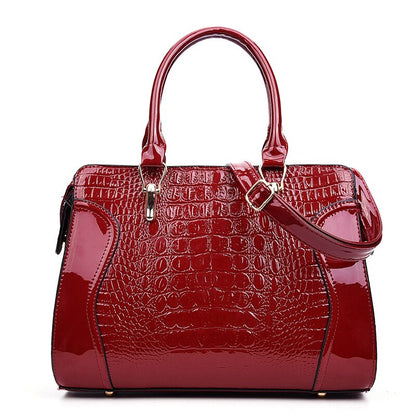 Fashion Crocodile Pattern Ladies Handbag Solid Color Shoulder Bag High Quality Leather Messenger Bags Multifunctional Travel Bag