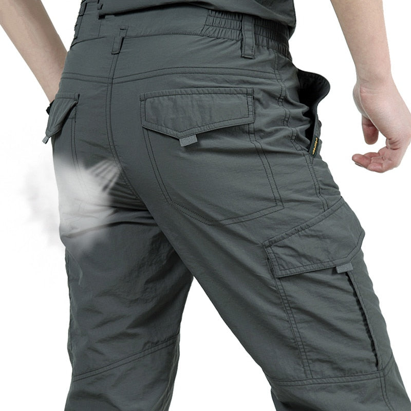 Breathable lightweight Waterproof Quick Dry Casual Pants Men Summer Army Military Style Trousers Men&