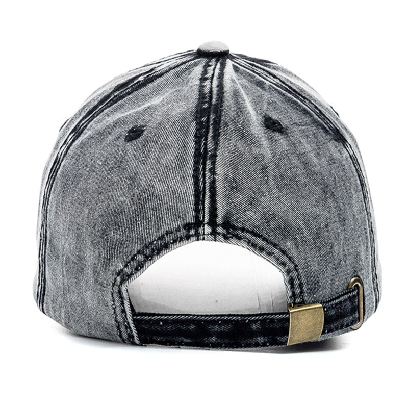 New Unisex Washed Cotton Cap High Quality Denim Plain Baseball Cap Men Women Adjustable Casual Outdoor Streetwear Fashion Hat