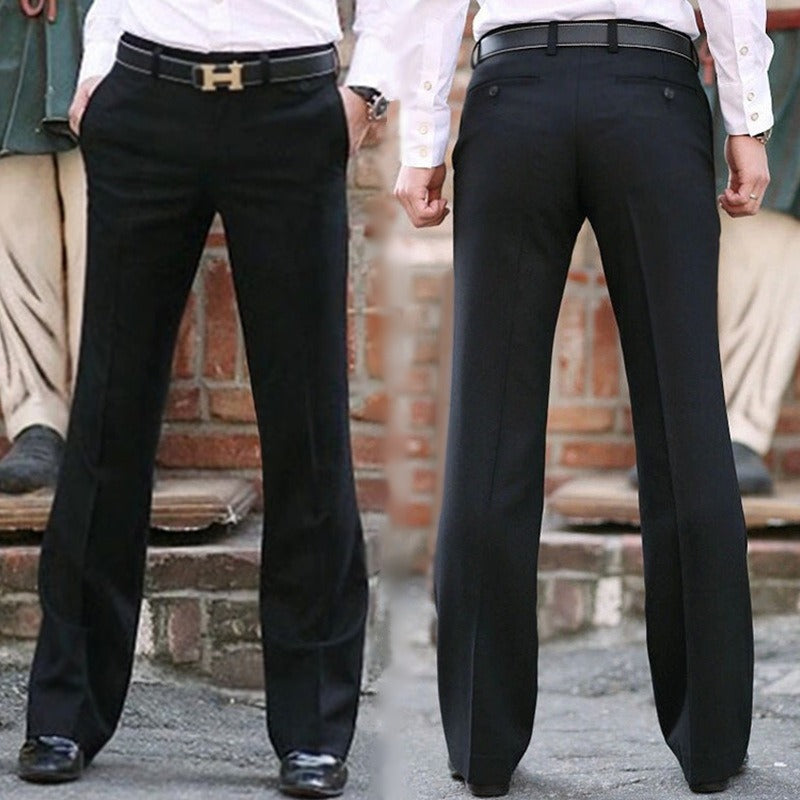 New Korean Casual Flared Pants for Young Men with A Drooping Feel and No Ironing Straight Leg Wide Leg Suit