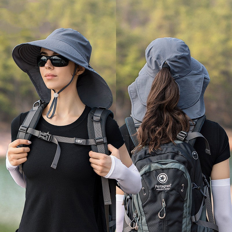 European And American Summer Cap Children Climb Mountains