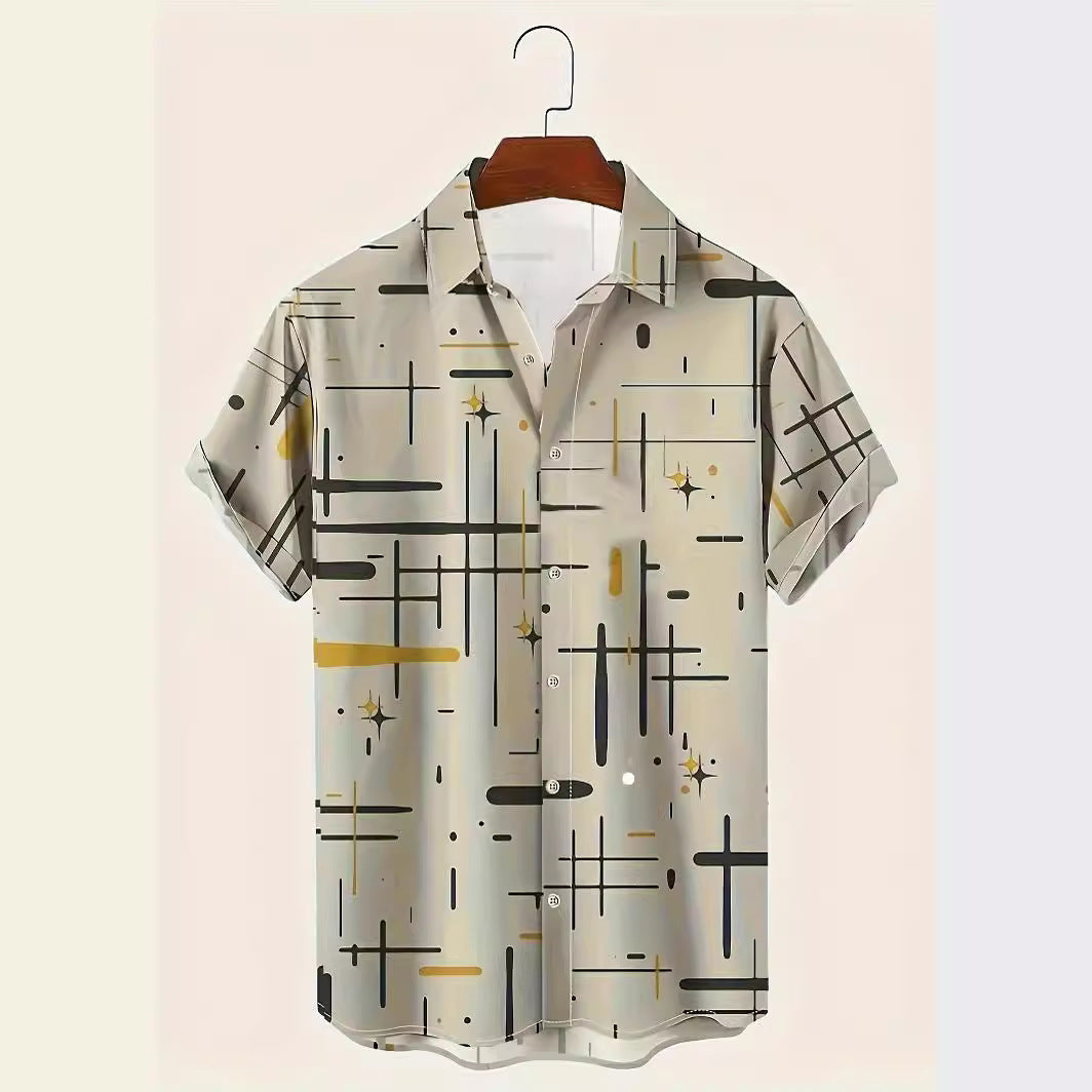 Fashion Printed Shirt Summer Menswear Printing