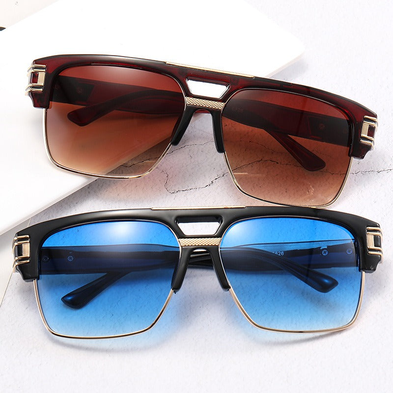 Fashionable sunglasses, transparent frame glasses, men&