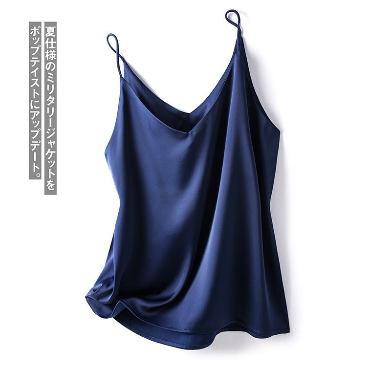 V-neck single shoulder camisole women&