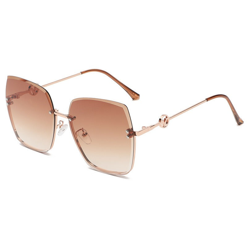 New Frameless Trimmed Sunglasses Women&