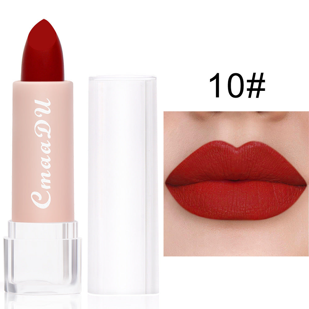 CmaaDu15 Color Matte Moisturizing Lipstick Waterproof Matte Lip Gloss