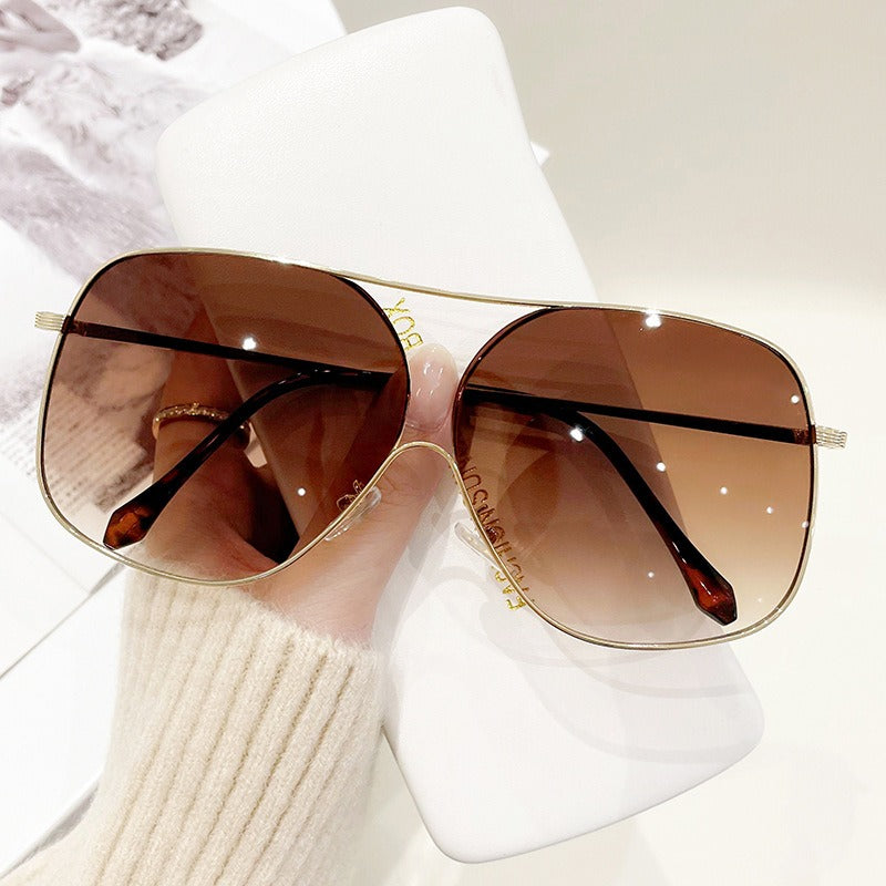 New shaped large frame sunglasses fashionable sunglasses trendy frame glasses