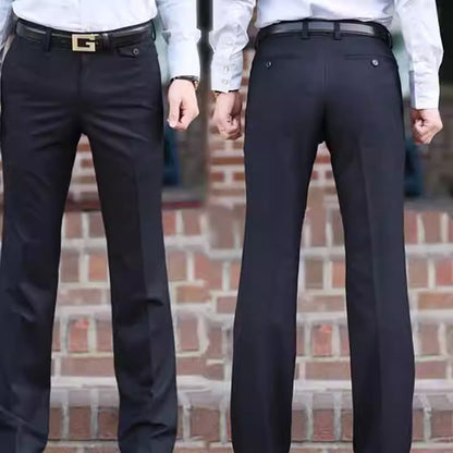 New Korean Casual Flared Pants for Young Men with A Drooping Feel and No Ironing Straight Leg Wide Leg Suit