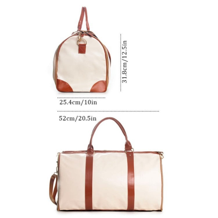 Convenient Travel Carrying Clothing Bag Large PU Leather Travel Luggage Bag Women&