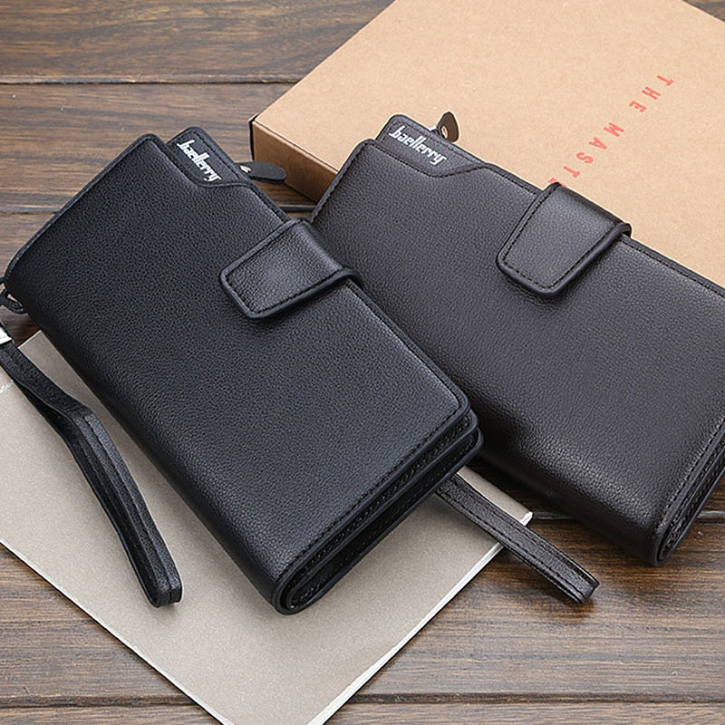 Baellerry Men Wallets Long Style High Quality Card Holder Male Purse Zipper Large Capacity Brand PU Leather Wallet For Men