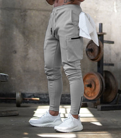 Fashion Stitching Men Pants Fitness Casual Elastic Pants men Bodybuilding Clothing Casual Navy Military Sweatpants Joggers Pants