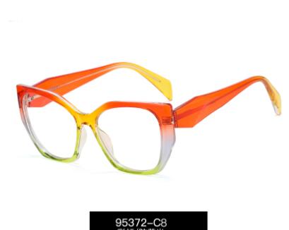 TR90 anti-blue light glasses spring leg flat mirror two-color glasses frame