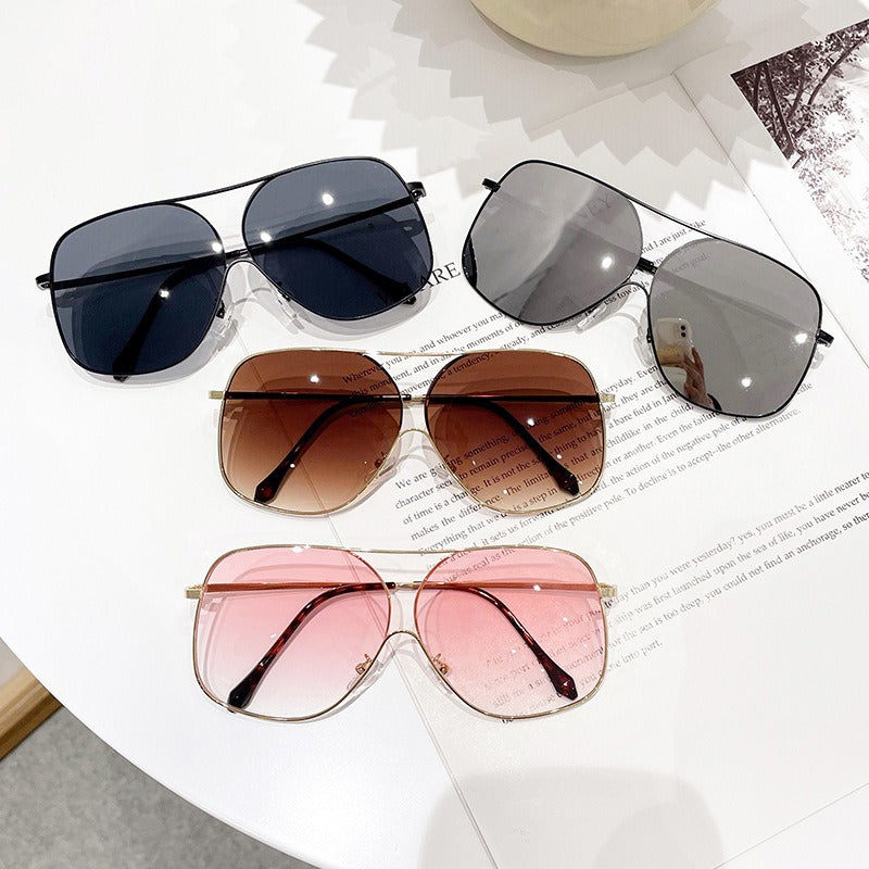 New shaped large frame sunglasses fashionable sunglasses trendy frame glasses