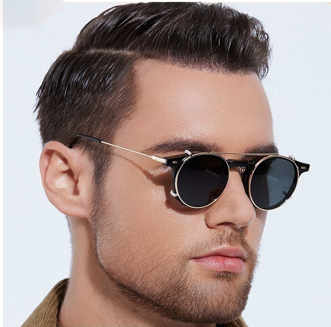 Large face, plain face, polarized sunglasses, trendy travel sunglasses