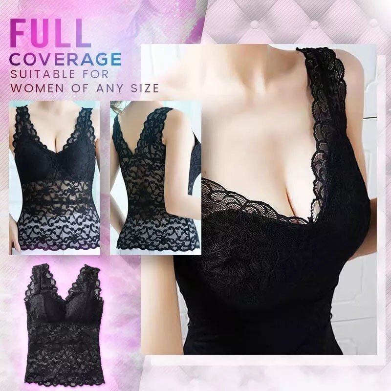 Long V Tie Lace Wrap Chest Strap Chest Pad Vest