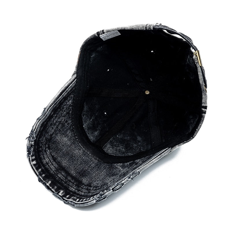 New Unisex Washed Cotton Cap High Quality Denim Plain Baseball Cap Men Women Adjustable Casual Outdoor Streetwear Fashion Hat