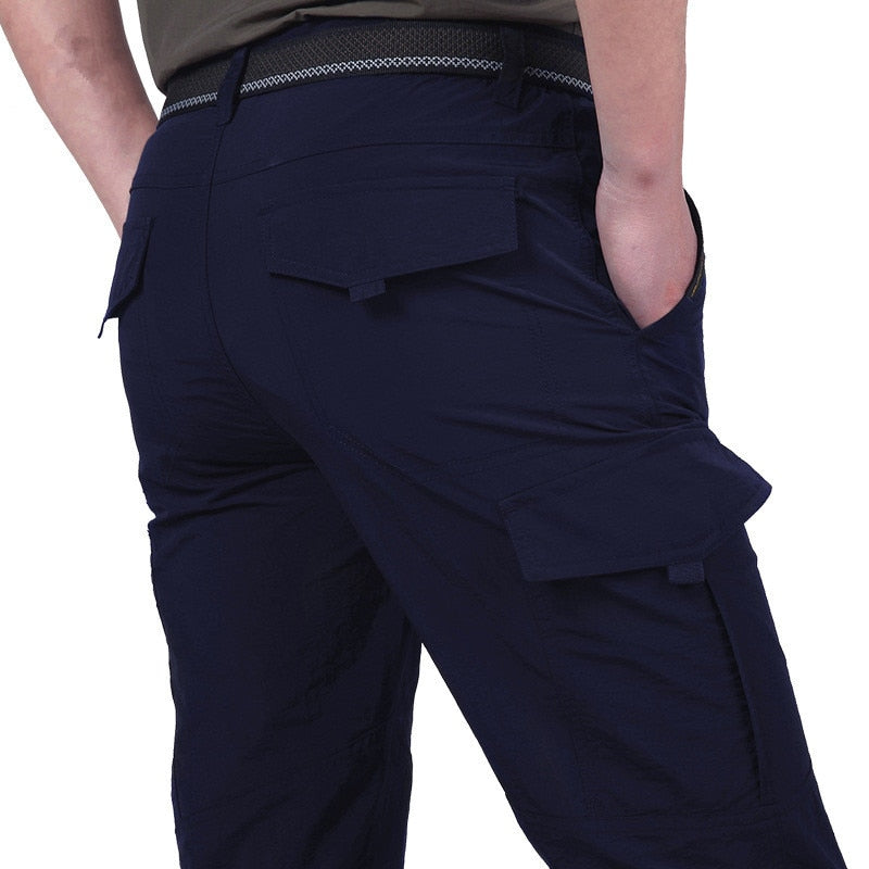 Breathable lightweight Waterproof Quick Dry Casual Pants Men Summer Army Military Style Trousers Men&