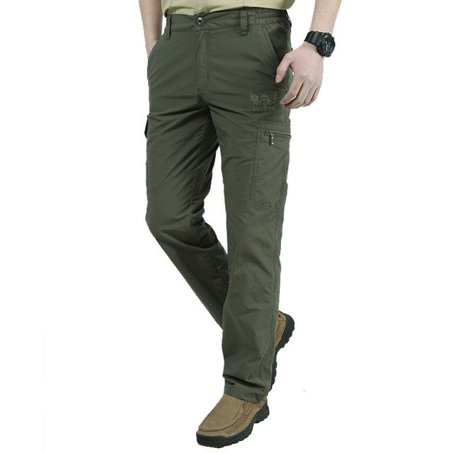 Breathable lightweight Waterproof Quick Dry Casual Pants Men Summer Army Military Style Trousers Men&