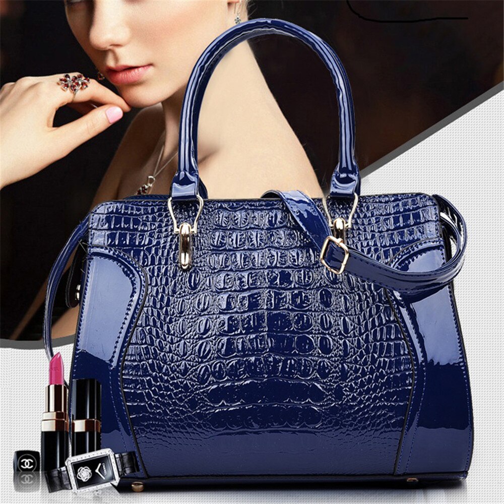 Fashion Crocodile Pattern Ladies Handbag Solid Color Shoulder Bag High Quality Leather Messenger Bags Multifunctional Travel Bag