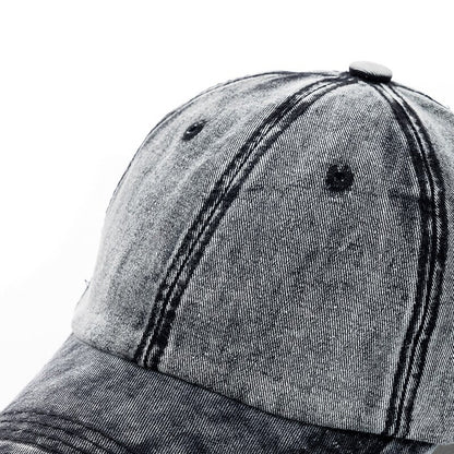 New Unisex Washed Cotton Cap High Quality Denim Plain Baseball Cap Men Women Adjustable Casual Outdoor Streetwear Fashion Hat