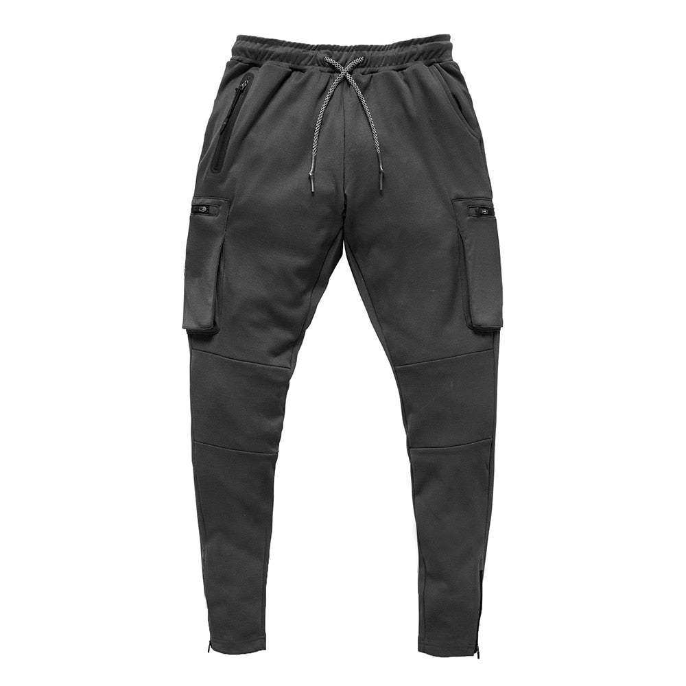 Fashion Stitching Men Pants Fitness Casual Elastic Pants men Bodybuilding Clothing Casual Navy Military Sweatpants Joggers Pants