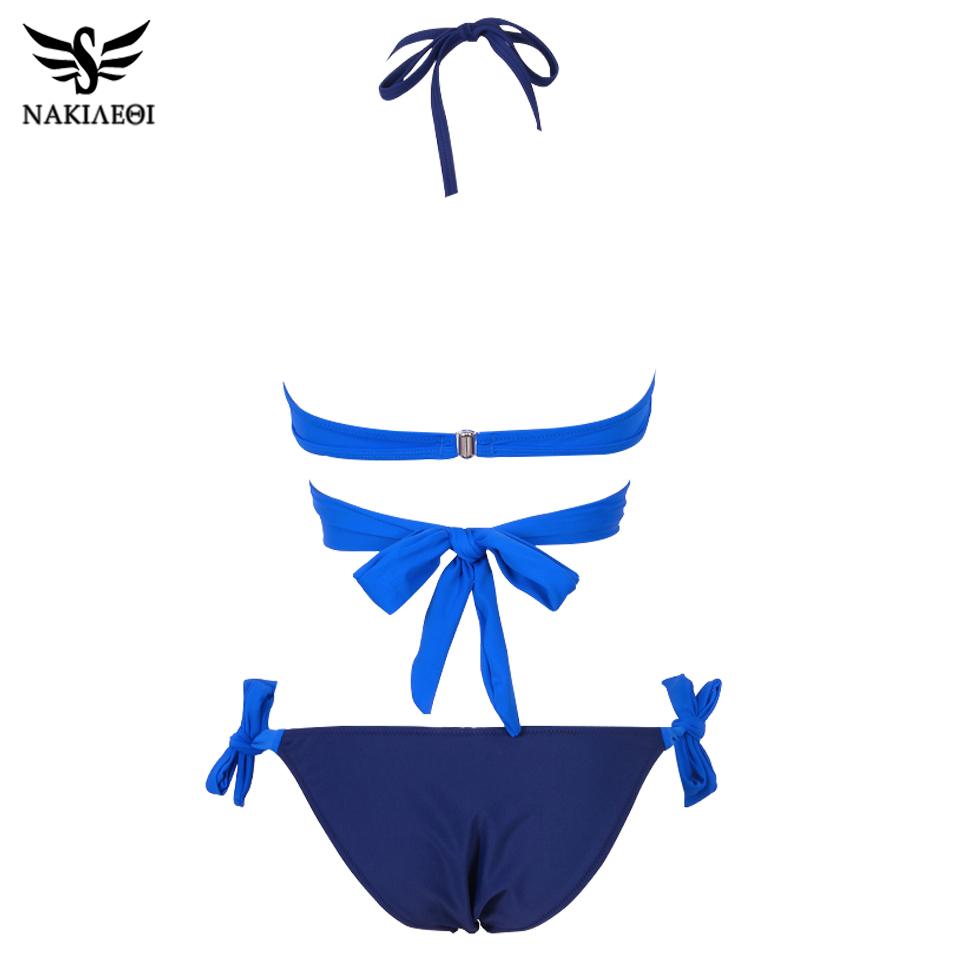 Sexy Bikini Women Swimsuit Push Up Swimwear Bandage Halter Bikini Set