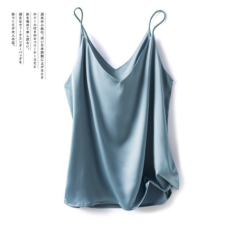 V-neck single shoulder camisole women&