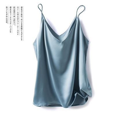 V-neck single shoulder camisole women&