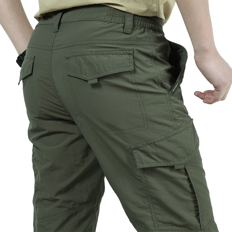 Breathable lightweight Waterproof Quick Dry Casual Pants Men Summer Army Military Style Trousers Men&