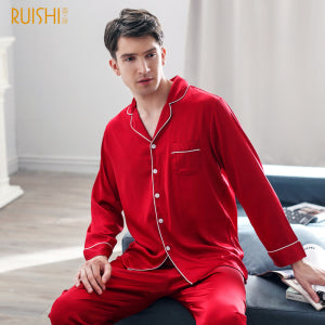 couple matching silk pijamas home clothing for man and women