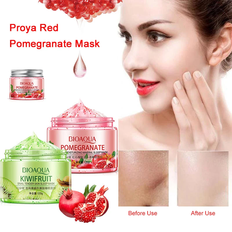 Bioaqua Fruit Sleep Face Mask Skincare Anti Wrinkle Acne Hydrating Facial Masks Beauty Korean Skin Care Products