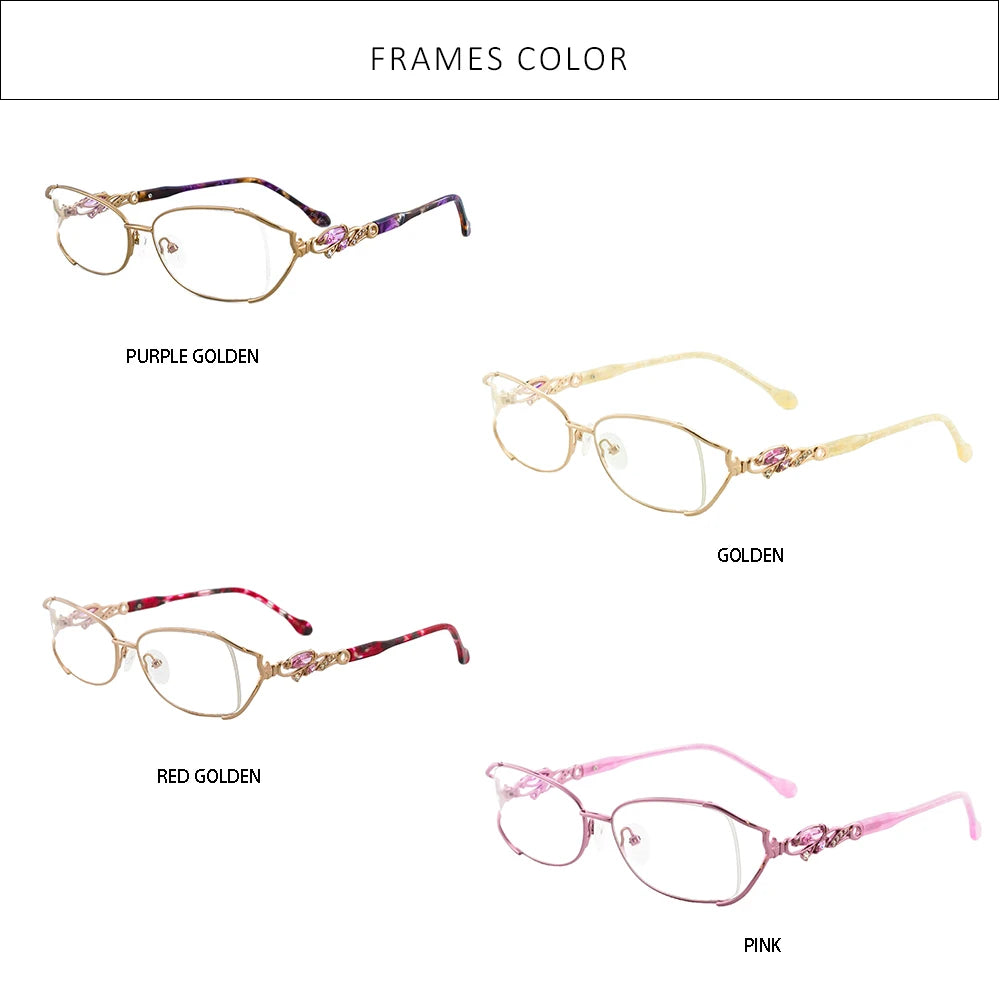 Fashion Men Women Degree Eyewear Eyeglasses Frame Reading Finding Optical Prescription Receipt Golden Eyeglasses Frame Eyewear