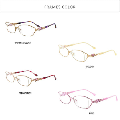 Fashion Men Women Degree Eyewear Eyeglasses Frame Reading Finding Optical Prescription Receipt Golden Eyeglasses Frame Eyewear