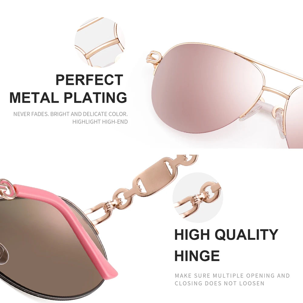 FENCHI Pink Sunglasses Women 2021 Pilot Vintage Female Sun Gasses UV 400 White Shades Zonnebril Dames Oculos Feminino De Sol