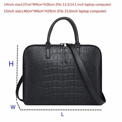 Ladies Computer Handbags For Women Office Handbag Girls Leather Shoulder Bag Woman Business Laptop Briefcases For Lenovo Hp Dell