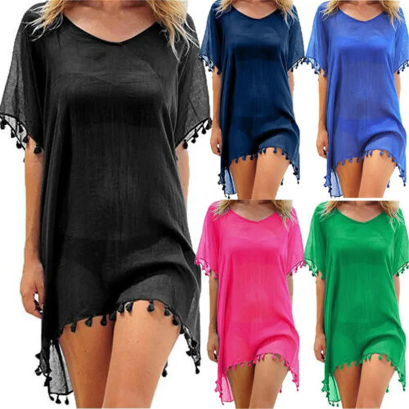 Women Beach Cover Up Lace Hollow Crochet Swimsuit Beach Dress Women 2021 Summer Cover-Ups Bathing Suit Ladies Beach Wear Tunic