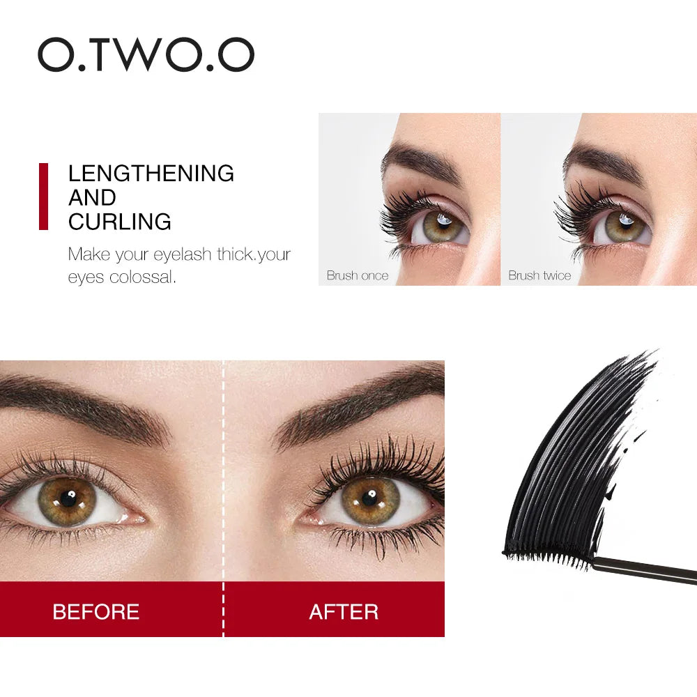 O.TWO.O 4D Silk Fiber Eyelash Mascara Cosmetics Mascara Waterproof Ink Rimel For Eyelash Extension Curling Thick Eye Lashes