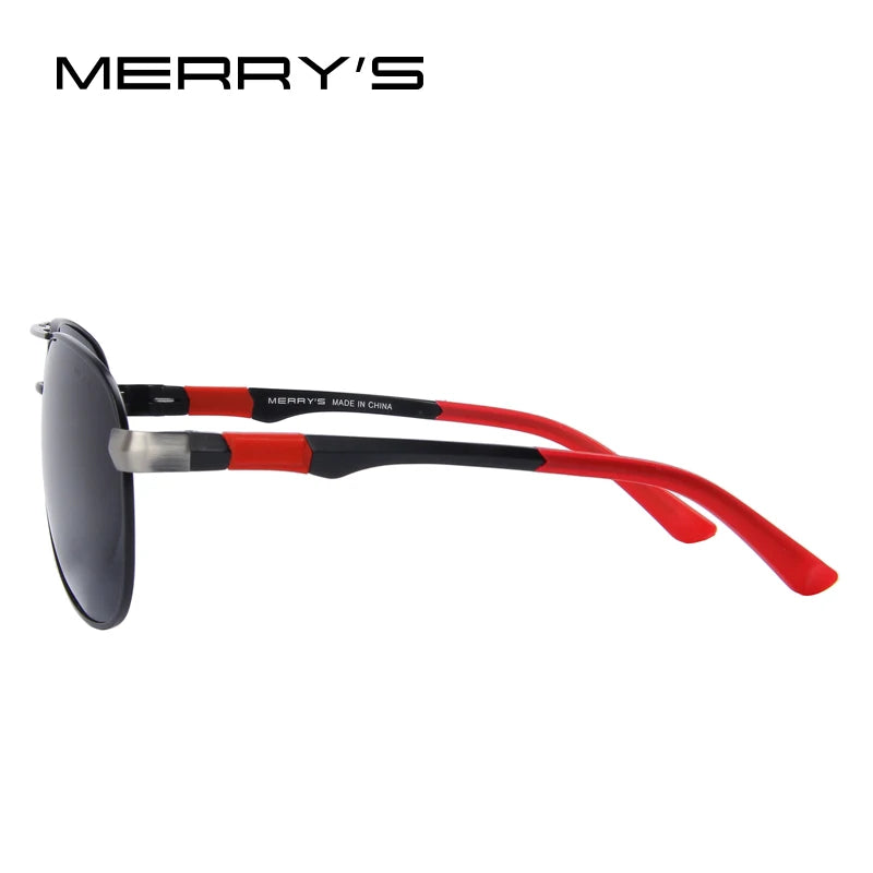 MERRYS DESIGN Men Classic Pilot Sunglasses HD Polarized Sunglasses For Driving Aviation Alloy Frame Spring Legs UV400 S8404