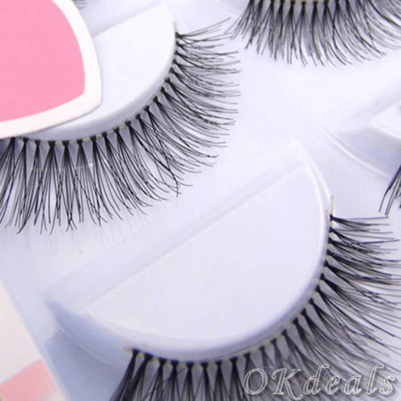 5Pairs/Set Natural Black Long Sparse Cross False Eyelashes Thick Fake Eye Lashes Extensions Eyes Makeup Cosmetic Tools