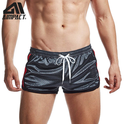 Aimpact Fitness Mens Mesh Shorts Quick Dry Breathable Running Sports Trunks Jogger Gyms Men&