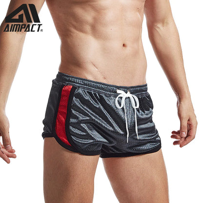 Aimpact Fitness Mens Mesh Shorts Quick Dry Breathable Running Sports Trunks Jogger Gyms Men&