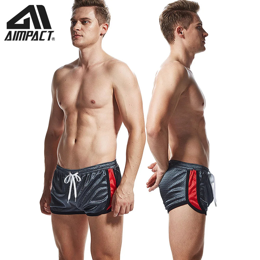 Aimpact Fitness Mens Mesh Shorts Quick Dry Breathable Running Sports Trunks Jogger Gyms Men&